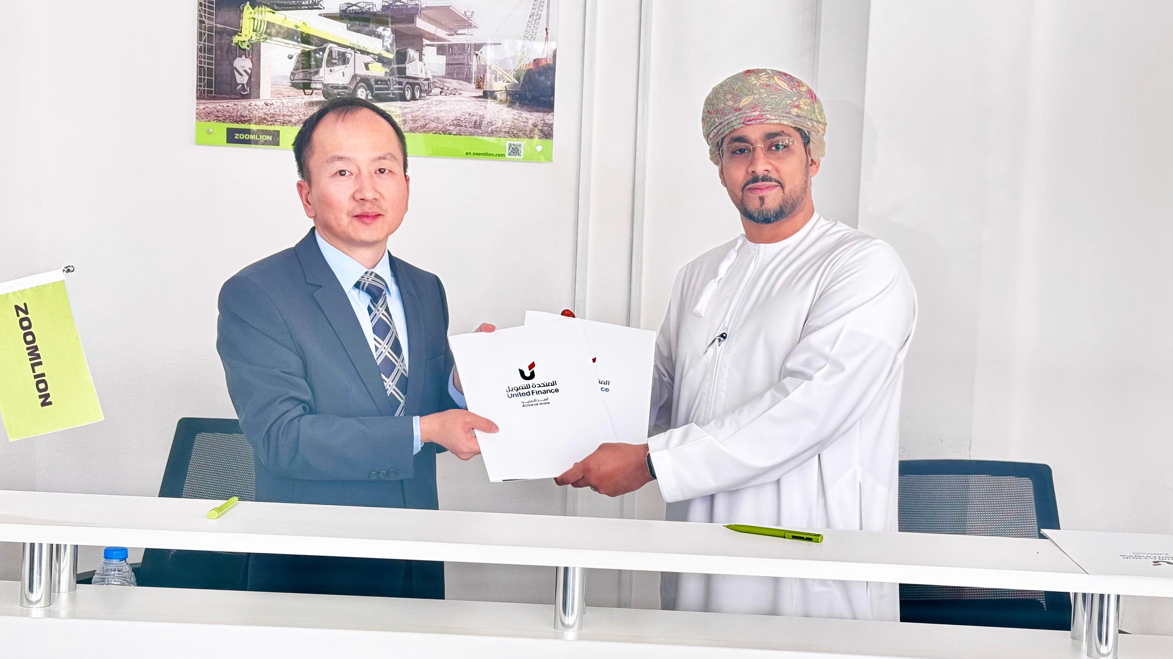 United Finance Company signs strategic partnership with Zoomlion to enhance financial solutions in Oman’s construction sector.